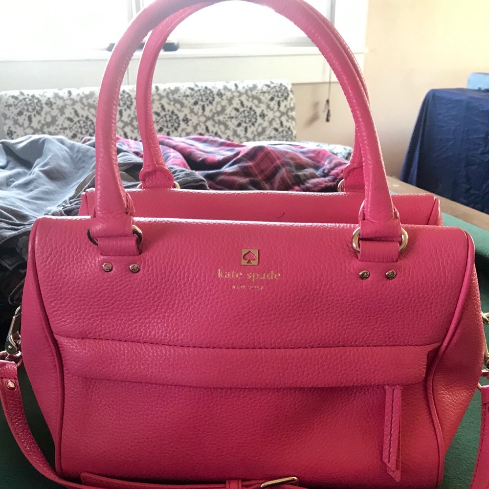 Kate Spade roomy pink purse with strap